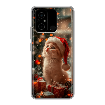 Силиконовый чехол на Xiaomi Poco C55 с принтом Новый год