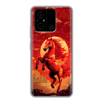 Силиконовый чехол на Xiaomi Poco C55 с принтом Новый год