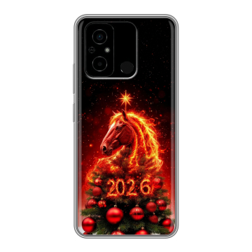 Силиконовый чехол на Xiaomi Poco C55 с принтом Новый год