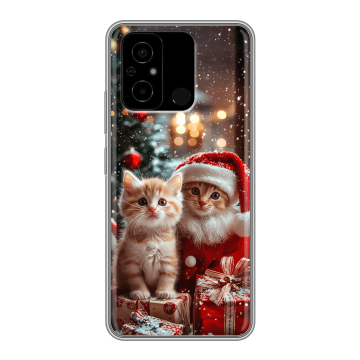 Силиконовый чехол на Xiaomi Poco C55 с принтом Новый год