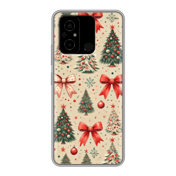 Силиконовый чехол на Xiaomi Poco C55 с принтом Новый год