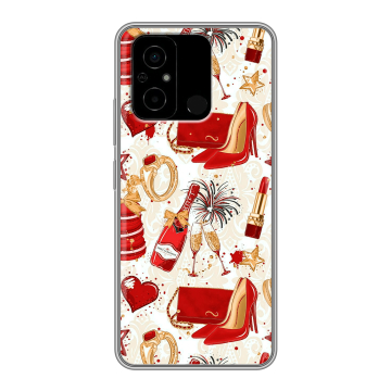 Силиконовый чехол на Xiaomi Poco C55 с принтом Новый год