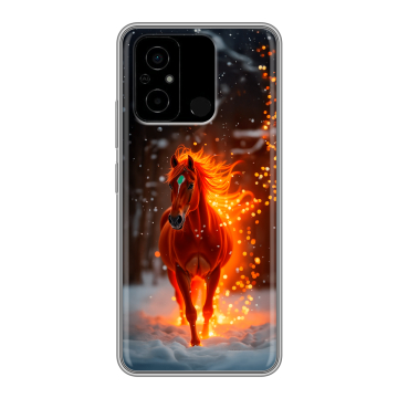 Силиконовый чехол на Xiaomi Poco C55 с принтом Новый год