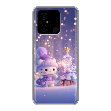 Силиконовый чехол на Xiaomi Poco C55 с принтом Новый год