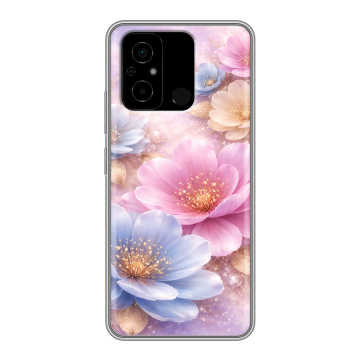 Силиконовый чехол на Xiaomi Poco C55 с принтом женский
