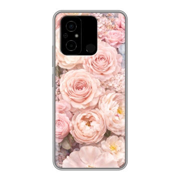 Силиконовый чехол на Xiaomi Poco C55 с принтом женский