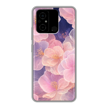 Силиконовый чехол на Xiaomi Poco C55 с принтом женский