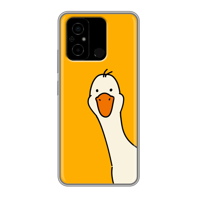 Силиконовый чехол на Xiaomi Poco C55 с принтом Утка Силиконовый чехол на Xiaomi Poco C55 с принтом Утка