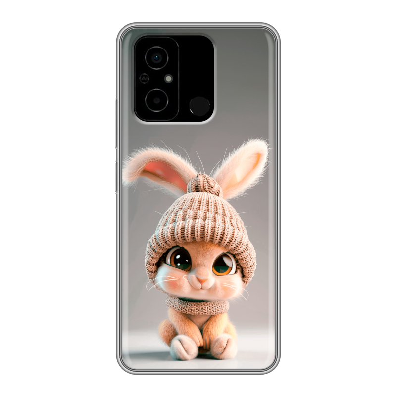 Силиконовый чехол на Xiaomi Poco C55 с принтом Кролик Силиконовый чехол на Xiaomi Poco C55 с принтом Кролик