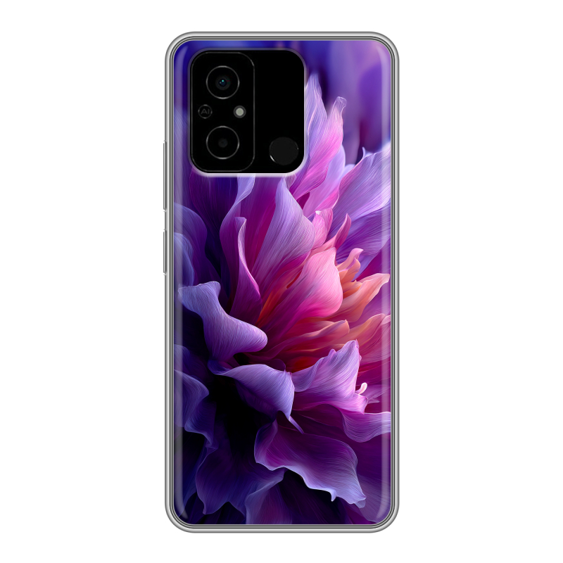 Силиконовый чехол на Xiaomi Poco C55 с принтом женский цветы Силиконовый чехол на Xiaomi Poco C55 с принтом женский цветы