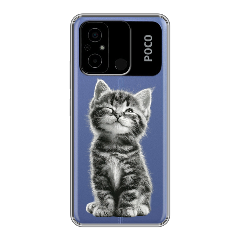Силиконовый чехол на Xiaomi Poco C55 с принтом Котенок Силиконовый чехол на Xiaomi Poco C55 с принтом Котенок