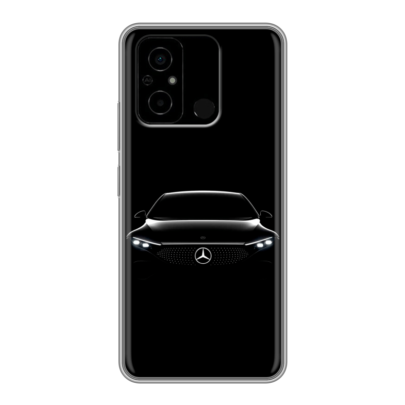 Силиконовый чехол на Xiaomi Poco C55 с принтом Mercedes Мерседес Силиконовый чехол на Xiaomi Poco C55 с принтом Mercedes Мерседес