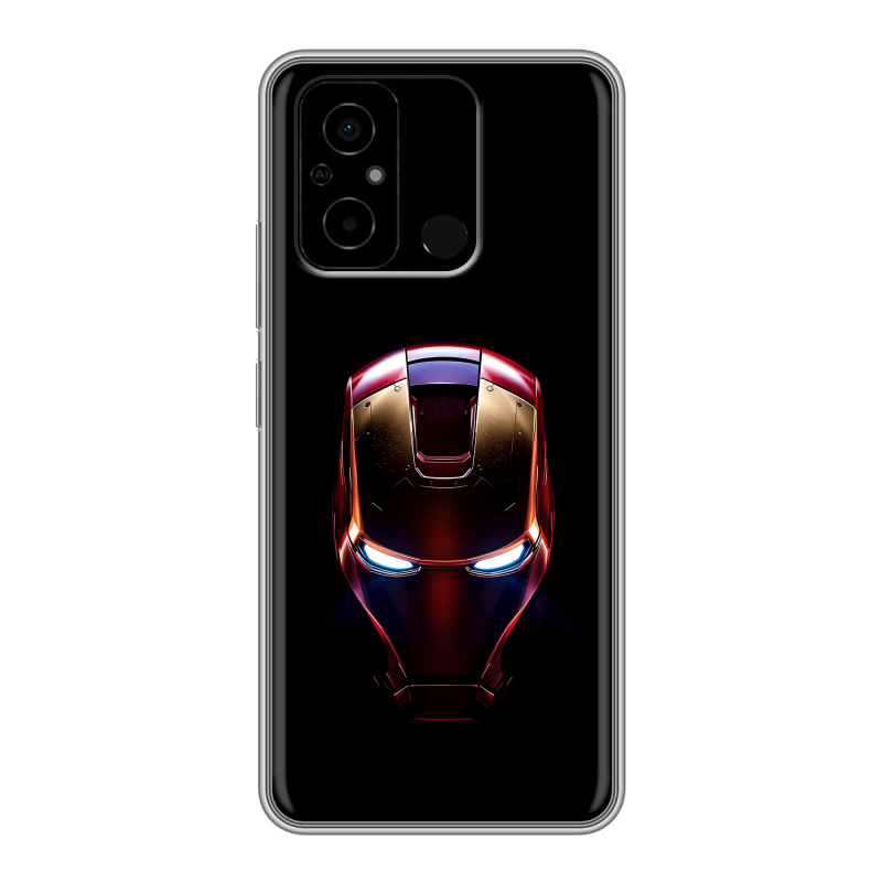Силиконовый чехол на Xiaomi Poco C55 с принтом IronMan Железный человек Силиконовый чехол на Xiaomi Poco C55 с принтом IronMan Железный человек