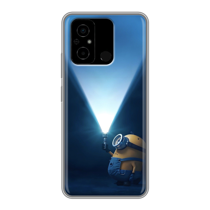 Силиконовый чехол на Xiaomi Poco C55 с принтом Миньоны Силиконовый чехол на Xiaomi Poco C55 с принтом Миньоны