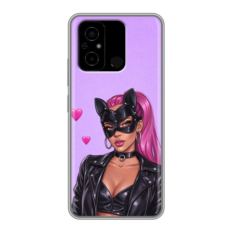 Силиконовый чехол на Xiaomi Poco C55 с принтом женский Силиконовый чехол на Xiaomi Poco C55 с принтом женский