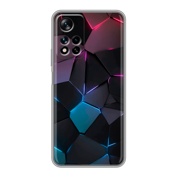 Силиконовый чехол на Xiaomi Redmi Note 11 Pro Plus 5G с принтом Геометрия неона Силиконовый чехол на Xiaomi Redmi Note 11 Pro Plus 5G с принтом Геометрия неона