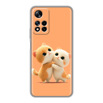 Силиконовый чехол на Xiaomi Redmi Note 11 Pro Plus 5G с принтом Милые котики Силиконовый чехол на Xiaomi Redmi Note 11 Pro Plus 5G с принтом Милые котики