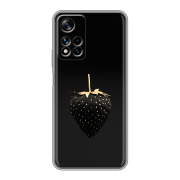 Силиконовый чехол на Xiaomi Redmi Note 11 Pro Plus 5G с принтом Черная клубника Силиконовый чехол на Xiaomi Redmi Note 11 Pro Plus 5G с принтом Черная клубника