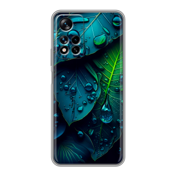 Силиконовый чехол на Xiaomi Redmi Note 11 Pro Plus 5G с принтом Листья Силиконовый чехол на Xiaomi Redmi Note 11 Pro Plus 5G с принтом Листья
