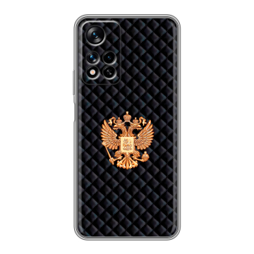 Силиконовый чехол на Xiaomi Redmi Note 11 Pro Plus 5G с принтом Герб России принт Силиконовый чехол на Xiaomi Redmi Note 11 Pro Plus 5G с принтом Герб России принт