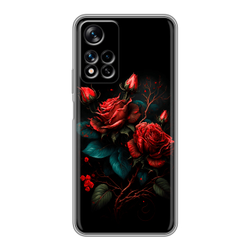 Силиконовый чехол на Xiaomi Redmi Note 11 Pro Plus 5G с принтом Розы красные Силиконовый чехол на Xiaomi Redmi Note 11 Pro Plus 5G с принтом Розы красные