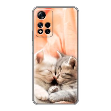 Силиконовый чехол на Xiaomi Redmi Note 11 Pro Plus 5G с принтом Котята Силиконовый чехол на Xiaomi Redmi Note 11 Pro Plus 5G с принтом Котята