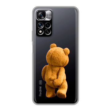 Силиконовый чехол на Xiaomi Redmi Note 11 Pro Plus 5G с принтом Медведь Силиконовый чехол на Xiaomi Redmi Note 11 Pro Plus 5G с принтом Медведь