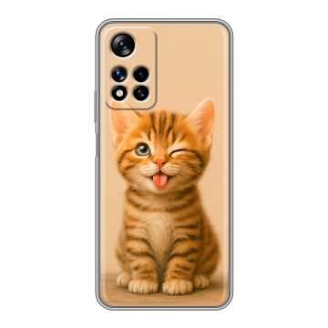 Силиконовый чехол на Xiaomi Redmi Note 11 Pro Plus 5G с принтом котенок Силиконовый чехол на Xiaomi Redmi Note 11 Pro Plus 5G с принтом котенок