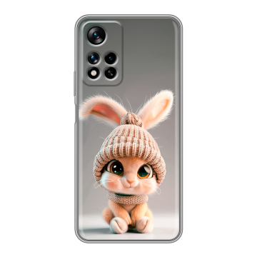 Силиконовый чехол на Xiaomi Redmi Note 11 Pro Plus 5G с принтом Кролик Силиконовый чехол на Xiaomi Redmi Note 11 Pro Plus 5G с принтом Кролик