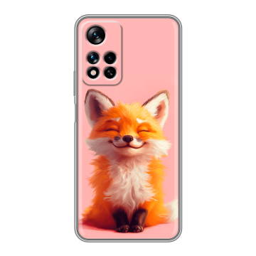 Силиконовый чехол на Xiaomi Redmi Note 11 Pro Plus 5G с принтом милая лиса Силиконовый чехол на Xiaomi Redmi Note 11 Pro Plus 5G с принтом милая лиса
