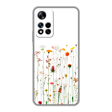 Силиконовый чехол на Xiaomi Redmi Note 11 Pro Plus 5G с принтом цветы Силиконовый чехол на Xiaomi Redmi Note 11 Pro Plus 5G с принтом цветы