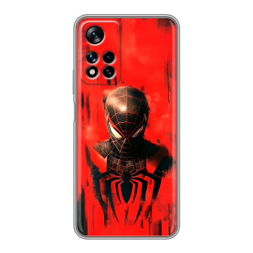 Силиконовый чехол на Xiaomi Redmi Note 11 Pro Plus 5G с принтом человек паук spiderman Силиконовый чехол на Xiaomi Redmi Note 11 Pro Plus 5G с принтом человек паук spiderman