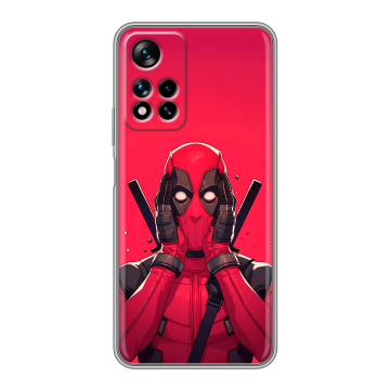 Силиконовый чехол на Xiaomi Redmi Note 11 Pro Plus 5G с принтом Дедпул Deadpool Силиконовый чехол на Xiaomi Redmi Note 11 Pro Plus 5G с принтом Дедпул Deadpool