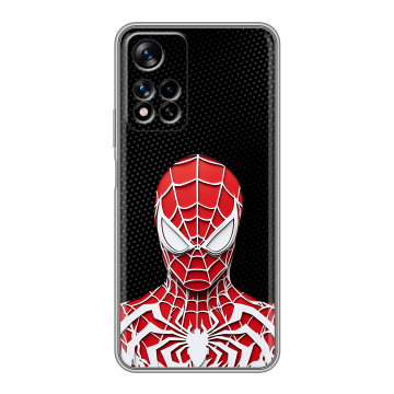 Силиконовый чехол на Xiaomi Redmi Note 11 Pro Plus 5G с принтом человек паук spiderman Силиконовый чехол на Xiaomi Redmi Note 11 Pro Plus 5G с принтом человек паук spiderman