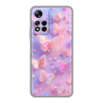 Силиконовый чехол на Xiaomi Redmi Note 11 Pro Plus 5G с принтом Бабочки