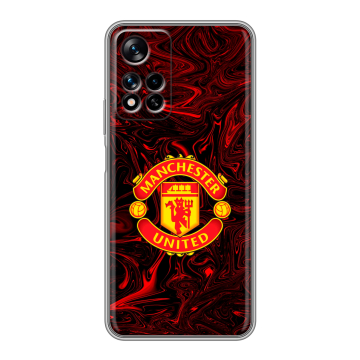 Силиконовый чехол на Xiaomi Redmi Note 11 Pro Plus 5G с принтом Manchester United Силиконовый чехол на Xiaomi Redmi Note 11 Pro Plus 5G с принтом Manchester United