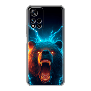 Силиконовый чехол на Xiaomi Redmi Note 11 Pro Plus 5G с принтом Медведь Силиконовый чехол на Xiaomi Redmi Note 11 Pro Plus 5G с принтом Медведь