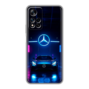 Силиконовый чехол на Xiaomi Redmi Note 11 Pro Plus 5G с принтом Mercedes Мерседес Силиконовый чехол на Xiaomi Redmi Note 11 Pro Plus 5G с принтом Mercedes Мерседес