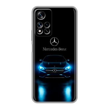 Силиконовый чехол на Xiaomi Redmi Note 11 Pro Plus 5G с принтом Mercedes Мерседес