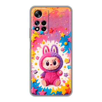 Силиконовый чехол на Xiaomi Redmi Note 11 Pro Plus 5G с принтом Labubu Лабубу Силиконовый чехол на Xiaomi Redmi Note 11 Pro Plus 5G с принтом Labubu Лабубу