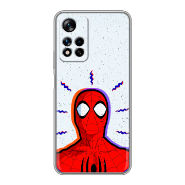 Силиконовый чехол на Xiaomi Redmi Note 11 Pro Plus 5G с принтом Spiderman Человек паук Силиконовый чехол на Xiaomi Redmi Note 11 Pro Plus 5G с принтом Spiderman Человек паук