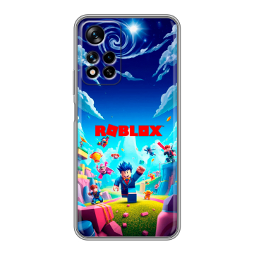 Силиконовый чехол на Xiaomi Redmi Note 11 Pro Plus 5G с принтом Roblox Роблокс Силиконовый чехол на Xiaomi Redmi Note 11 Pro Plus 5G с принтом Roblox Роблокс