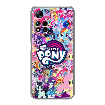 Силиконовый чехол на Xiaomi Redmi Note 11 Pro Plus 5G с принтом My little pony Дружба чудо Силиконовый чехол на Xiaomi Redmi Note 11 Pro Plus 5G с принтом My little pony Дружба чудо