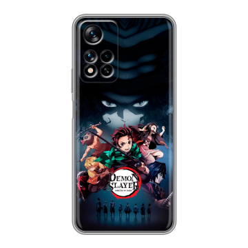 Силиконовый чехол на Xiaomi Redmi Note 11 Pro Plus 5G с принтом Demon Slayer Клинок рассекающий демонов Силиконовый чехол на Xiaomi Redmi Note 11 Pro Plus 5G с принтом Demon Slayer Клинок рассекающий демонов