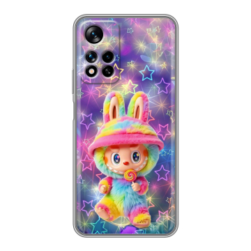 Силиконовый чехол на Xiaomi Redmi Note 11 Pro Plus 5G с принтом Labubu Лабубу Силиконовый чехол на Xiaomi Redmi Note 11 Pro Plus 5G с принтом Labubu Лабубу
