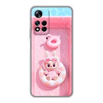 Силиконовый чехол на Xiaomi Redmi Note 11 Pro Plus 5G с принтом Labubu Лабубу Силиконовый чехол на Xiaomi Redmi Note 11 Pro Plus 5G с принтом Labubu Лабубу