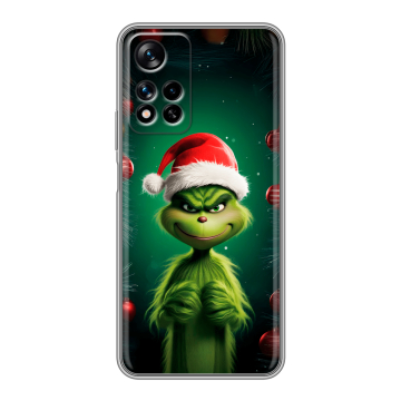 Силиконовый чехол на Xiaomi Redmi Note 11 Pro Plus 5G с принтом Гринч Новый год Рождество Силиконовый чехол на Xiaomi Redmi Note 11 Pro Plus 5G с принтом Гринч Новый год Рождество