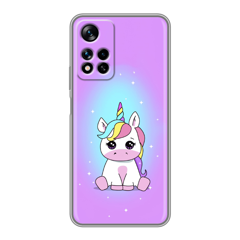 Силиконовый чехол на Xiaomi Redmi Note 11 Pro Plus 5G с принтом Единорог Силиконовый чехол на Xiaomi Redmi Note 11 Pro Plus 5G с принтом Единорог