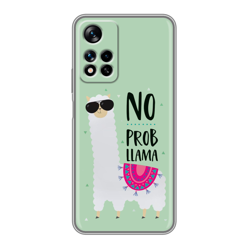 Силиконовый чехол на Xiaomi Redmi Note 11 Pro Plus 5G с принтом Лама Силиконовый чехол на Xiaomi Redmi Note 11 Pro Plus 5G с принтом Лама
