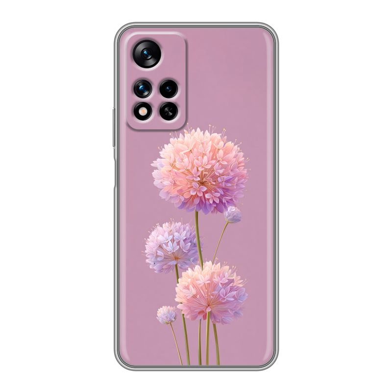 Силиконовый чехол на Xiaomi Redmi Note 11 Pro Plus 5G с принтом Цветы Силиконовый чехол на Xiaomi Redmi Note 11 Pro Plus 5G с принтом Цветы